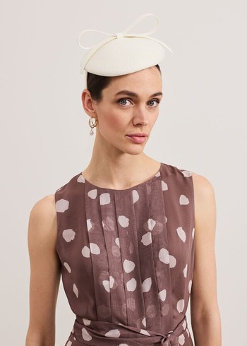 Phase Eight Bow Pillbox Hats White Australia | JD8530974